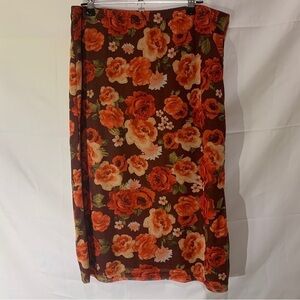 3/$28❤️SHEIN floral, multicolor print skirt, size XL